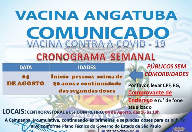 Vacinação Covid - Angatuba